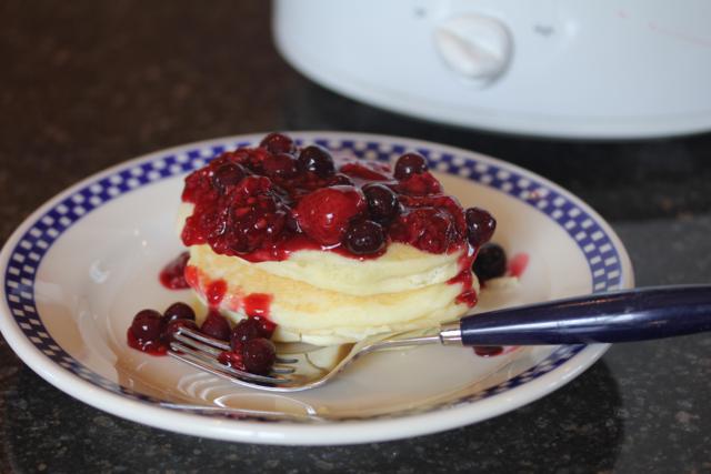 slow cooked fruit topping