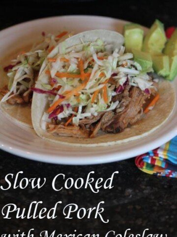 Slow Cooked Pulled Pork with Mexican Cole Slaw