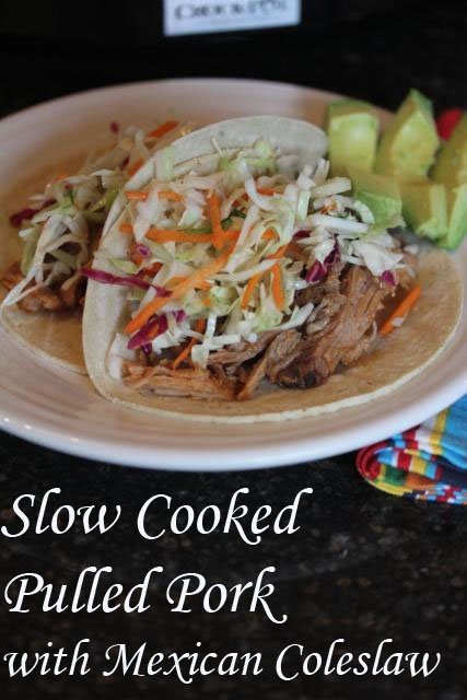 Slow Cooked Pulled Pork with Mexican Cole Slaw