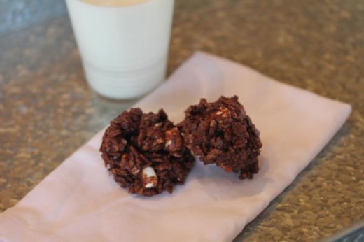 Chocolate Marshmallow Crispy Cookies