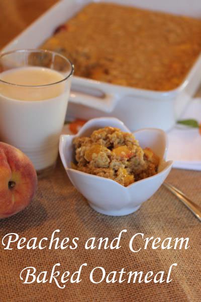 Peaches and Cream Baked Oatmeal