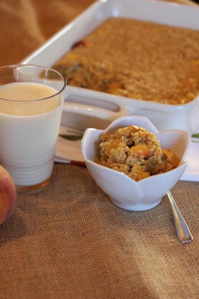 Peaches and Cream Baked Oatmeal