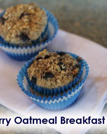 blueberry oatmeal breakfast muffins