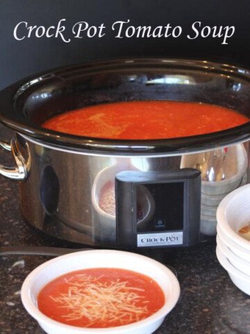 Crock Pot Tomato Soup from LynnsKitchenAdventures.com