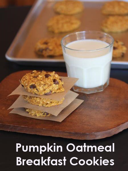 Pumpkin Oatmeal Breakfast Cookies