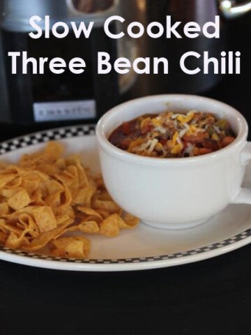 three bean slow cooked chili