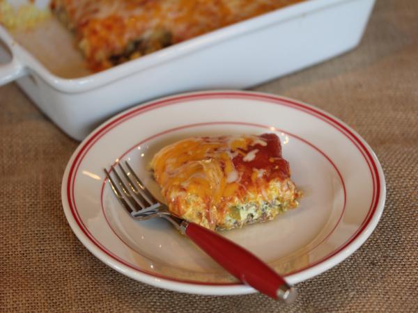 Breakfast Chili Relleno Casserole from LynnsKitchenAdventures.com