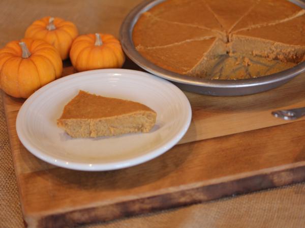 Crustless Pumpkin Pie from LynnsKitchenAdventures.com