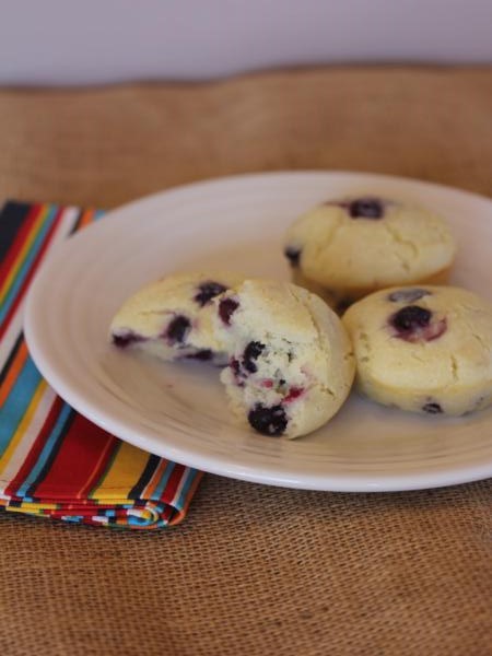 gluten free blueberry pancake muffins