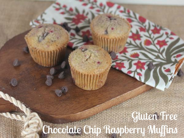 Gluten Free Raspberry Chocolate Chip Muffins