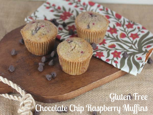 Gluten Free Chocolate Chip Raspberry Muffins