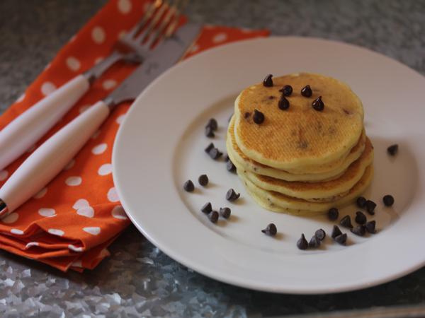 Gluten Free Orange Chocolate Chip Pancakes__