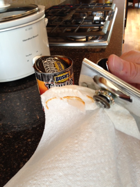 cleaning a can opener