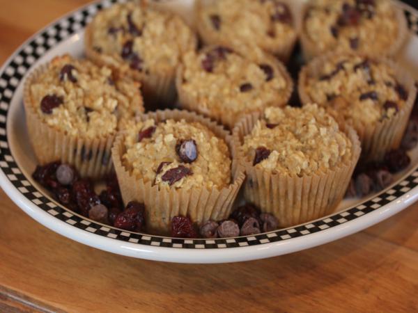 Dark Chocolate Cherry Breakfast Muffins-