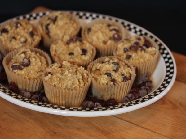 Dark Chocolate Cherry Breakfast Muffins