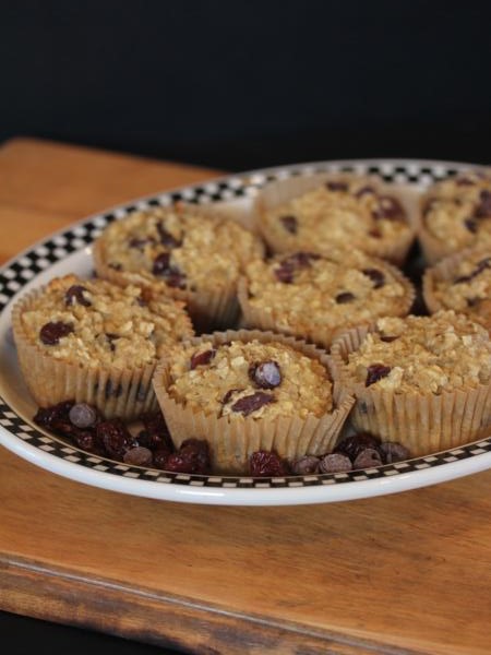 Dark Chocolate Cherry Breakfast Muffins__