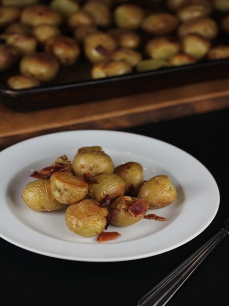 roasted potatoes with bacon