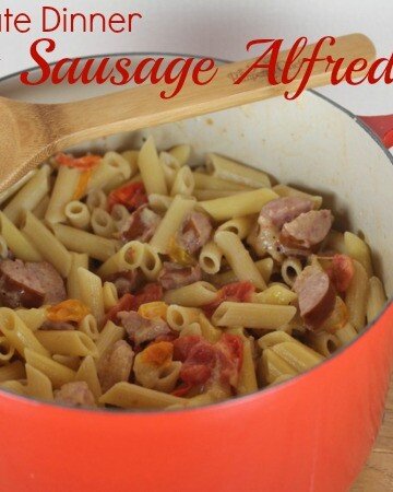 15 Minute Dinner-Sausage Alfredo