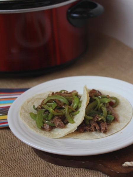 Crock Pot Beef Fajitas-