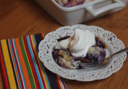 Easy Blueberry Peach Cobbler-