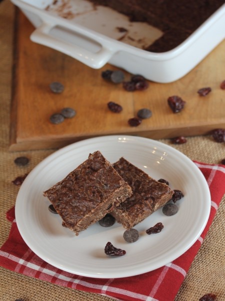 No Bake Chocolate Cherry Cookie Bars