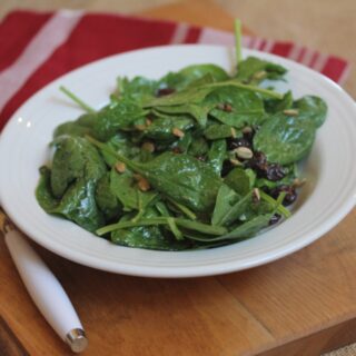 Spinach Salad with Dried Cherries