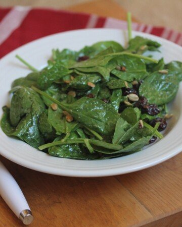 spinach salad with dried cherries