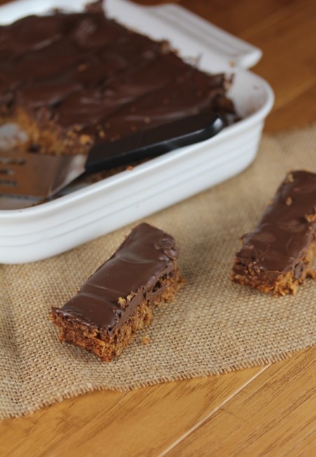 Chocolate Peanut Butter Granola Bars-