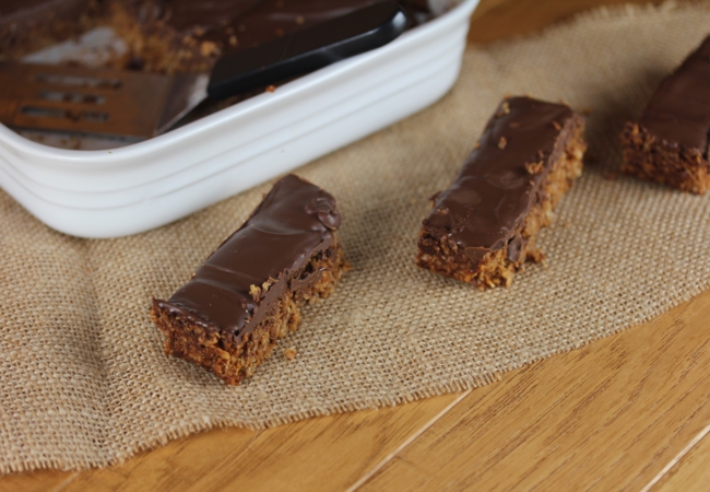 Chocolate Peanut Butter Granola Bars