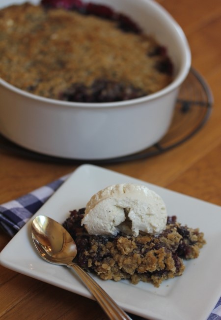 Gluten Free Blueberry Maple Crisp-