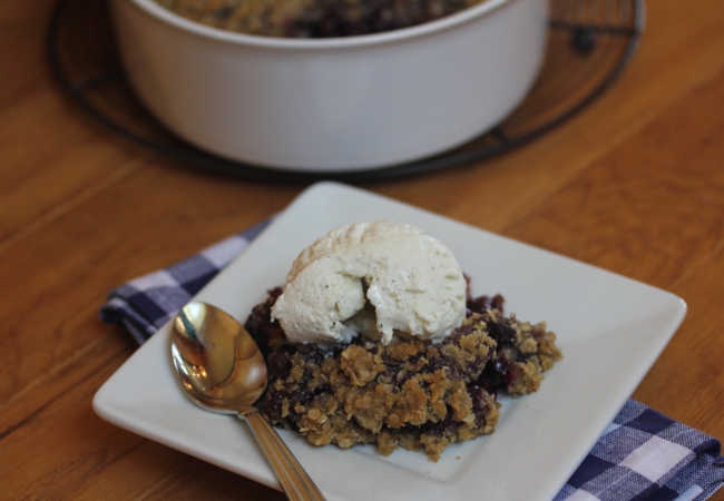 Gluten Free Blueberry Maple Crisp_