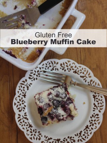 Gluten Free Blueberry Muffin Snack Cake