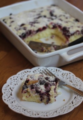 Gluten Free Blueberry Muffin Snack Cake - Lynn's Kitchen Adventures
