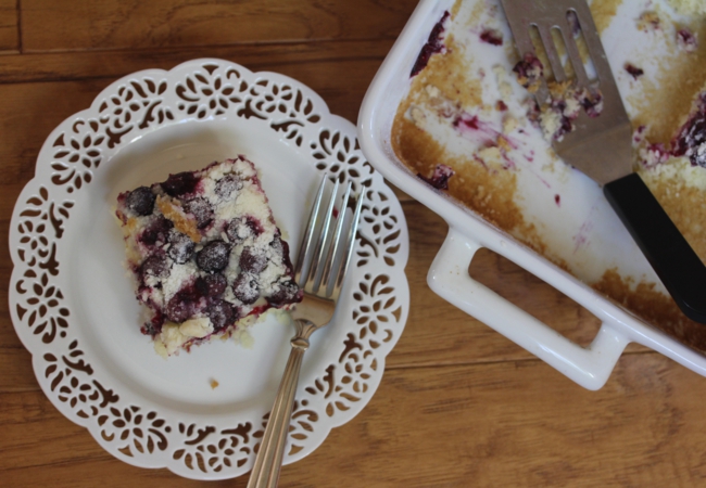 Gluten Free Blueberry Muffin Snack Cake