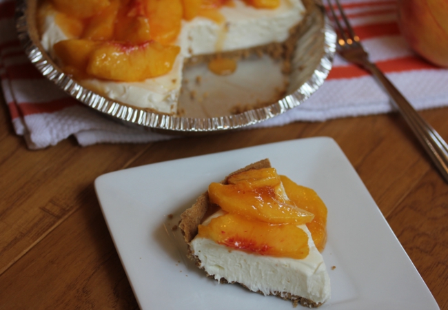 No Bake Peach Pie-