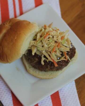 Pork Burgers with Asian Cole Slaw