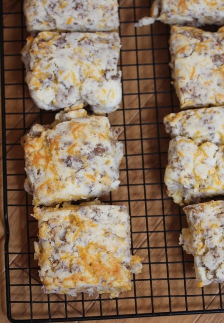 Gluten Free Sausage Cheddar Biscuits -