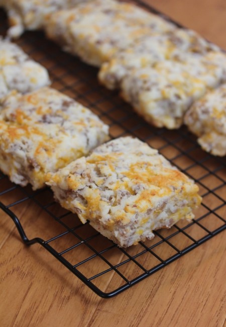 Gluten-Free Sausage Cheddar Biscuits