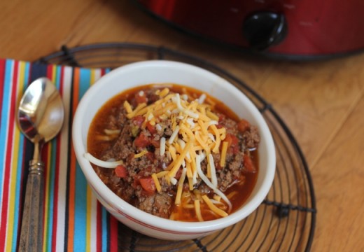 Slow Cooked Homemade Chili without Beans-