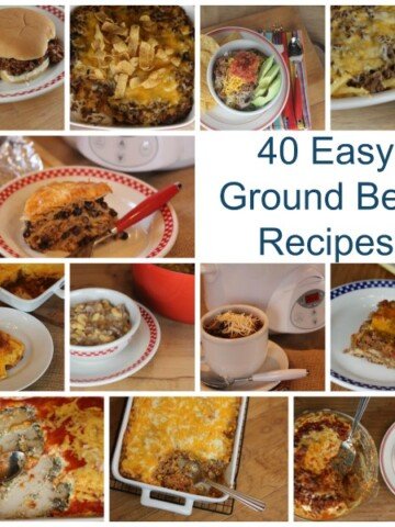 40 Ground Beef Recipes- Soups, Sandwiches, Pizza, Tacos, Casseroles and more!