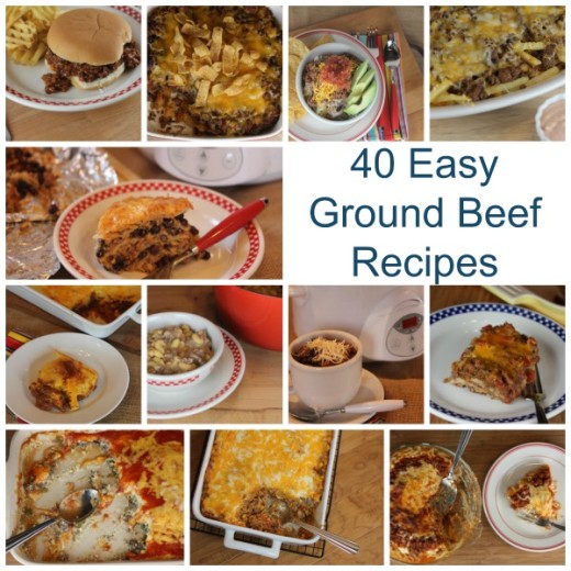 40 Ground Beef Recipes- Soups, Sandwiches, Pizza, Tacos, Casseroles and more!