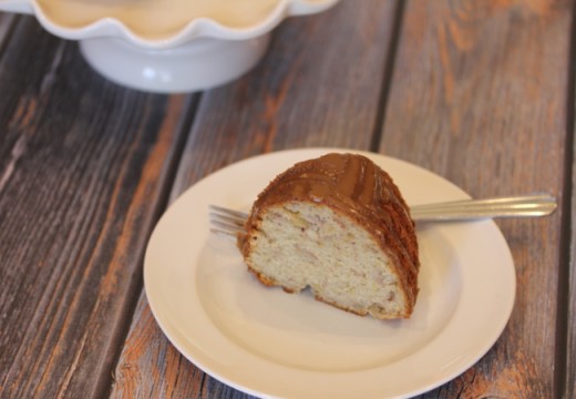 Gluten Free Banana Bundt Cake with Maple Glaze_