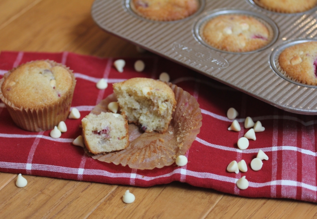 Gluten Free White Chocolate Raspberry Muffins-