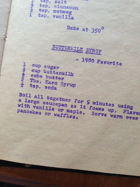 buttermilk pancake syrup cookbook