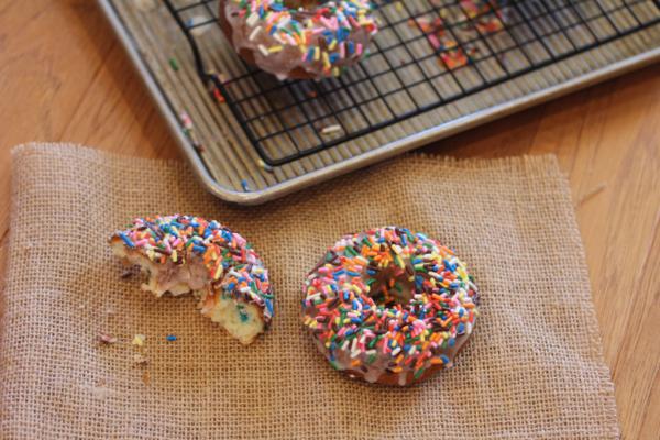 Easy Funfetti Doughnuts