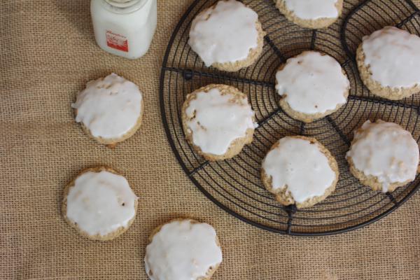 Gluten Free Iced Oatmeal Cookies-