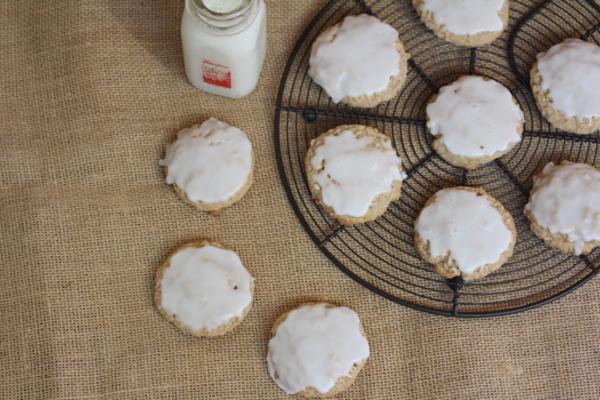 Gluten Free Iced Oatmeal Cookies