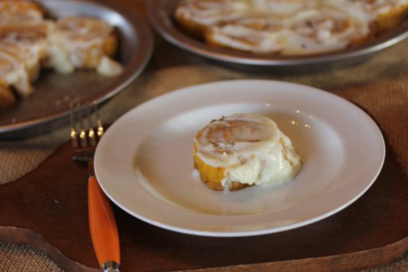 Gluten Free Pumpkin Cinnamon Roll