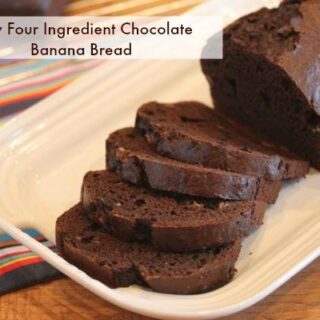 Four Ingredient Chocolate Banana Bread
