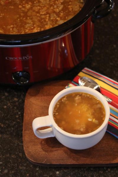 Crock Pot White Chili with Sausage -